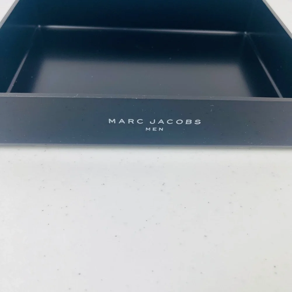 Marc Jacobs Men Black Acrylic Valet Tray Catchall Desk Organizer Minimalist